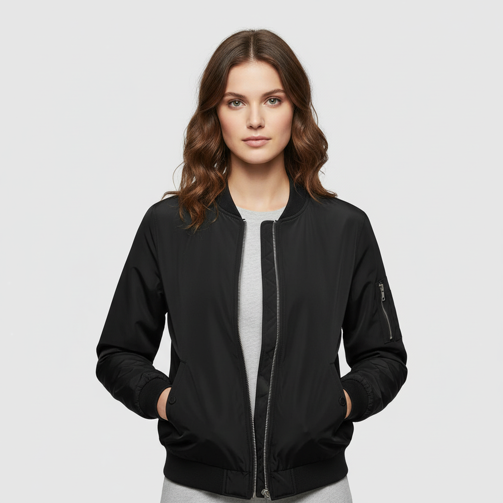 Blouson Aviateur Femme Slim | Veste Décontractée Polyvalente 1