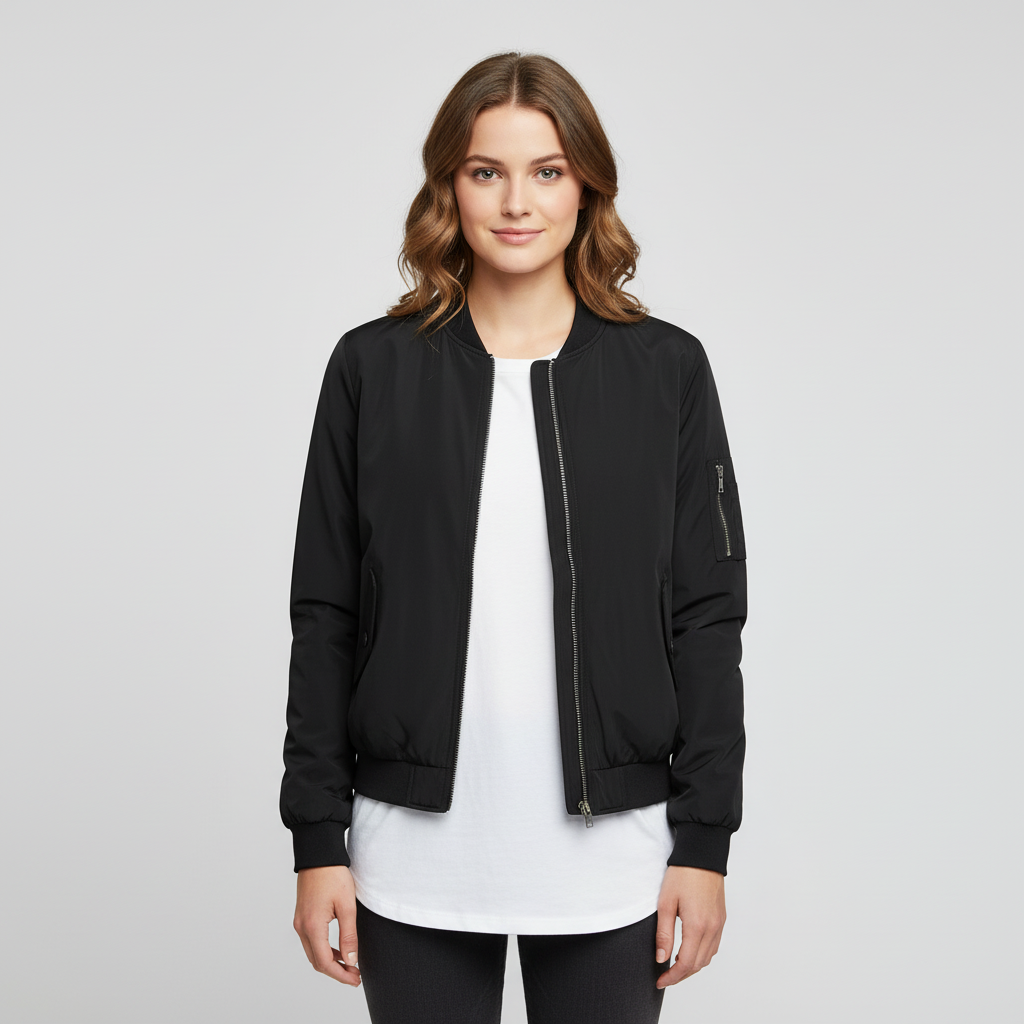 Blouson Aviateur Femme Slim | Veste Décontractée Polyvalente 2