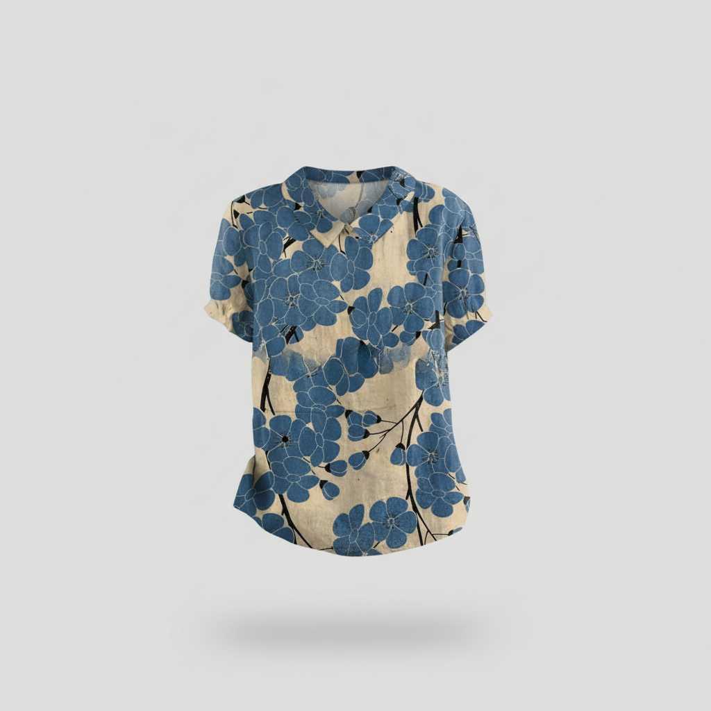 Chemisier Floral Vintage Chic | Blouse Femme Décontractée 10