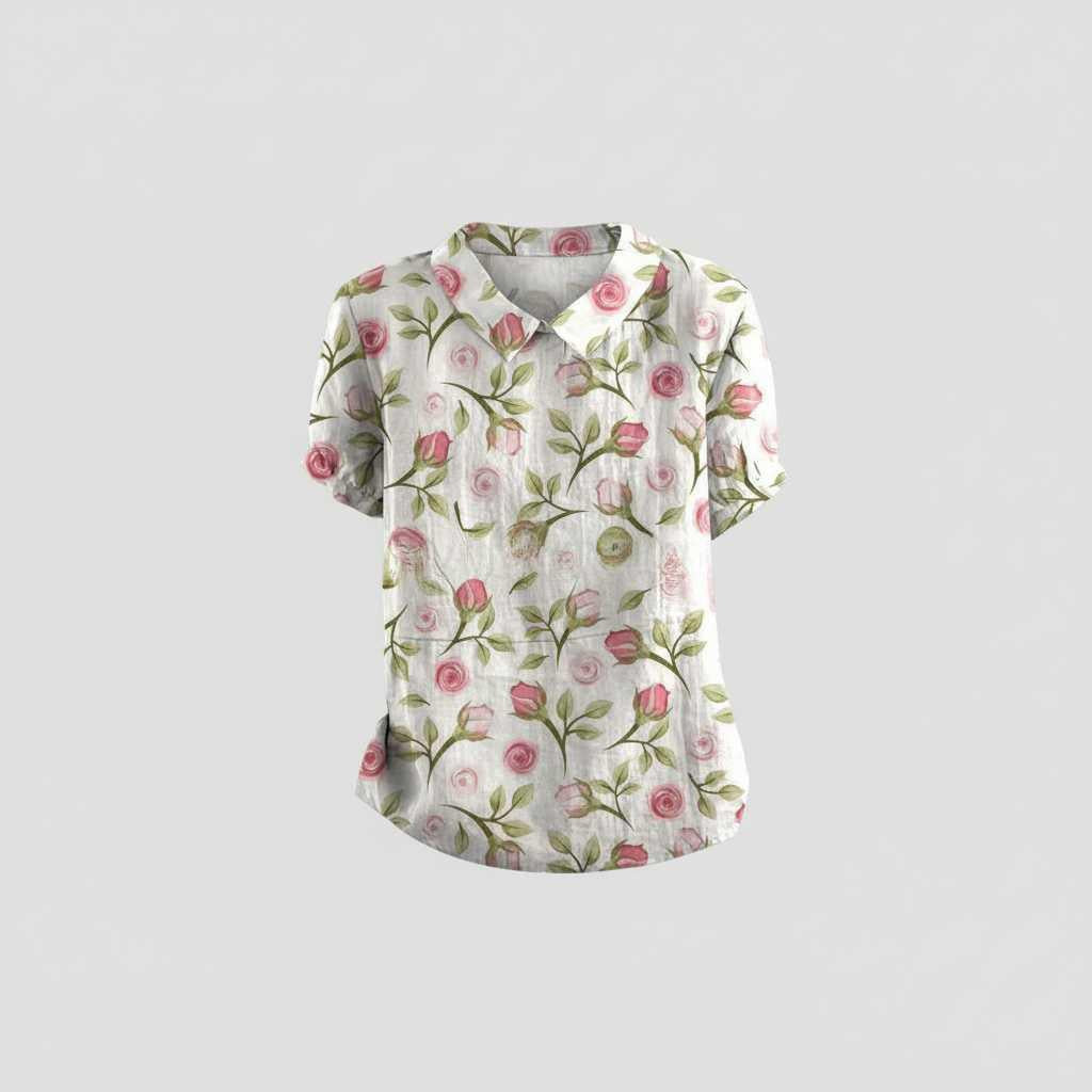 Chemisier Floral Vintage Chic | Blouse Femme Décontractée 11