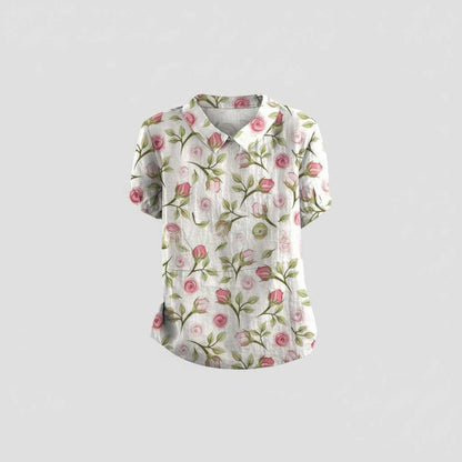 Chemisier Floral Vintage Chic | Blouse Femme Décontractée 11