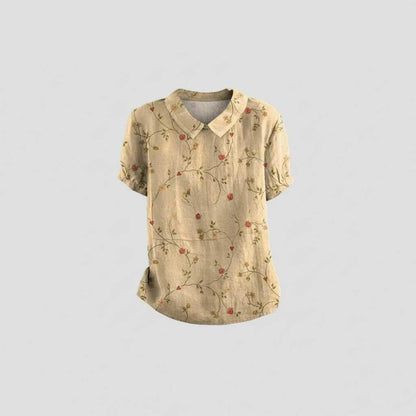 Chemisier Floral Vintage Chic | Blouse Femme Décontractée 13