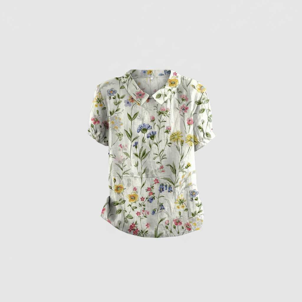 Chemisier Floral Vintage Chic | Blouse Femme Décontractée 14