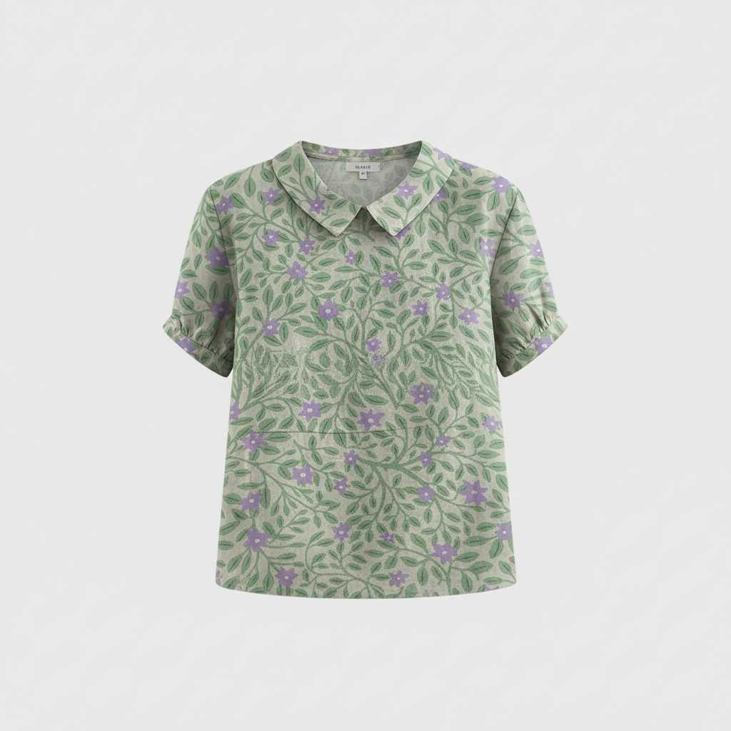 Chemisier Floral Vintage Chic | Blouse Femme Décontractée 4