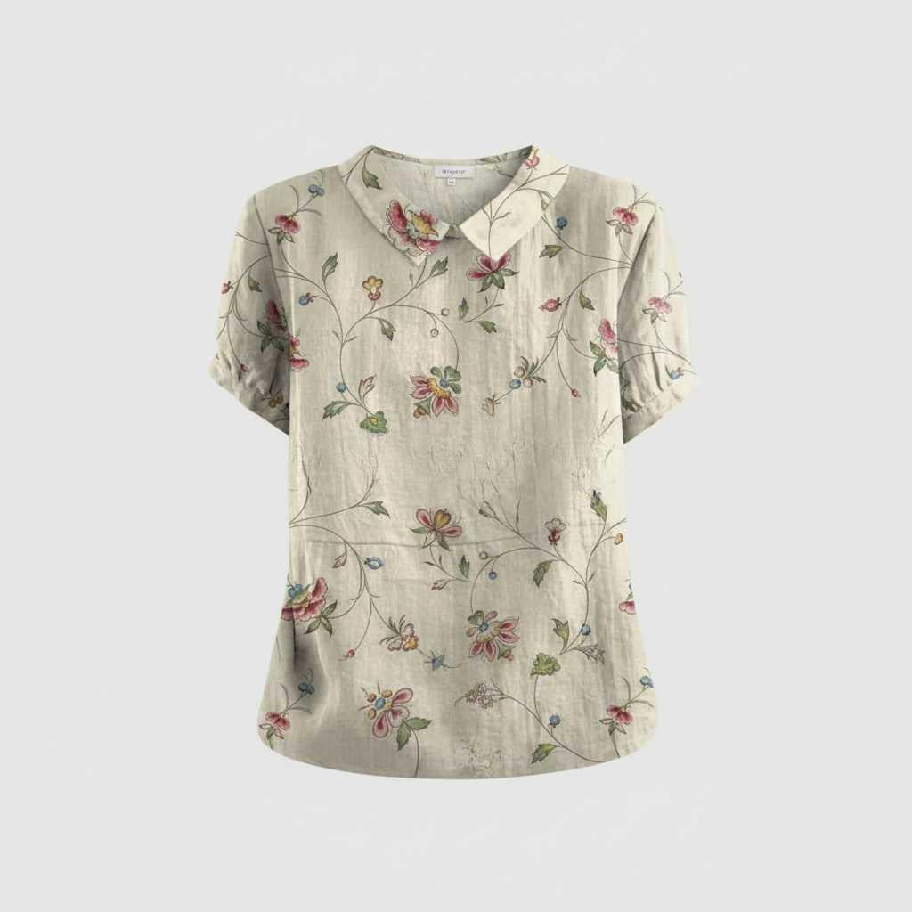 Chemisier Floral Vintage Chic | Blouse Femme Décontractée 8