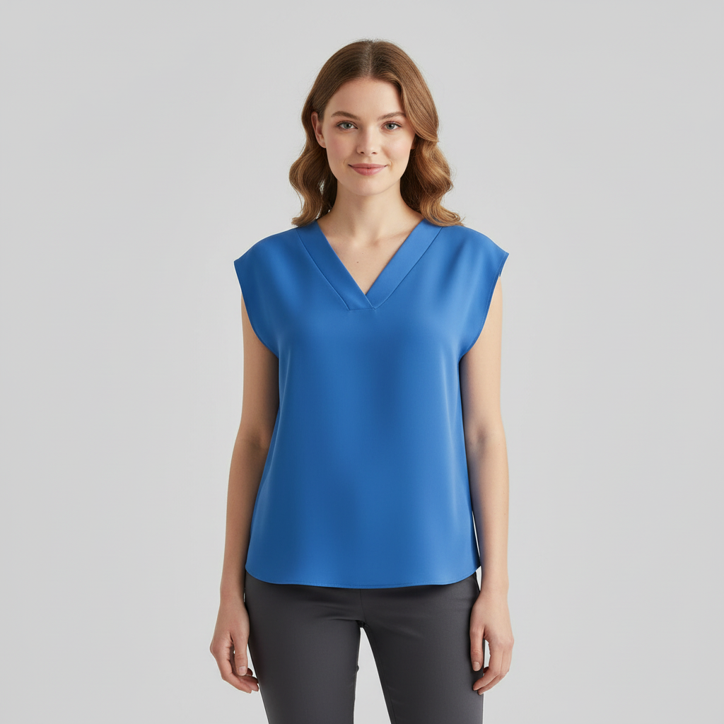 Chemisier d'Été Col en V | Haut Moderne Femme 1