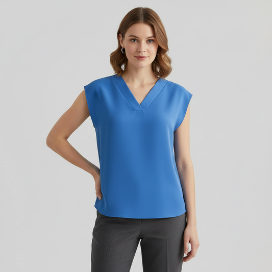 Chemisier d'Été Col en V | Haut Moderne Femme 2