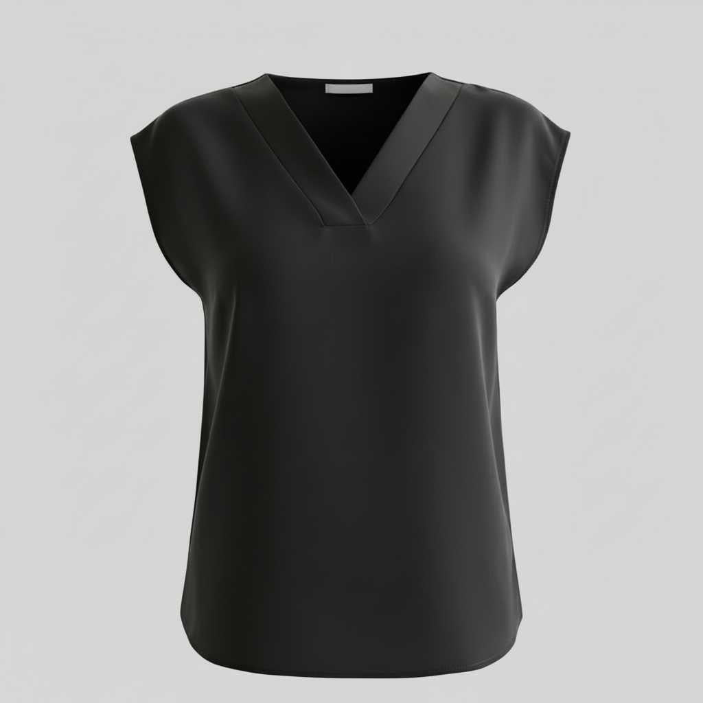 Chemisier d'Été Col en V | Haut Moderne Femme 4