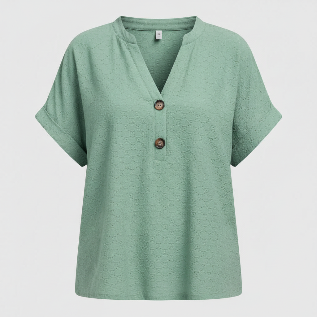 Haut Col en V Femme | Vêtements d'Été Décontractés 4