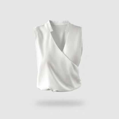 Haut d'été à col en V | Vêtements Décontractés Femme 0