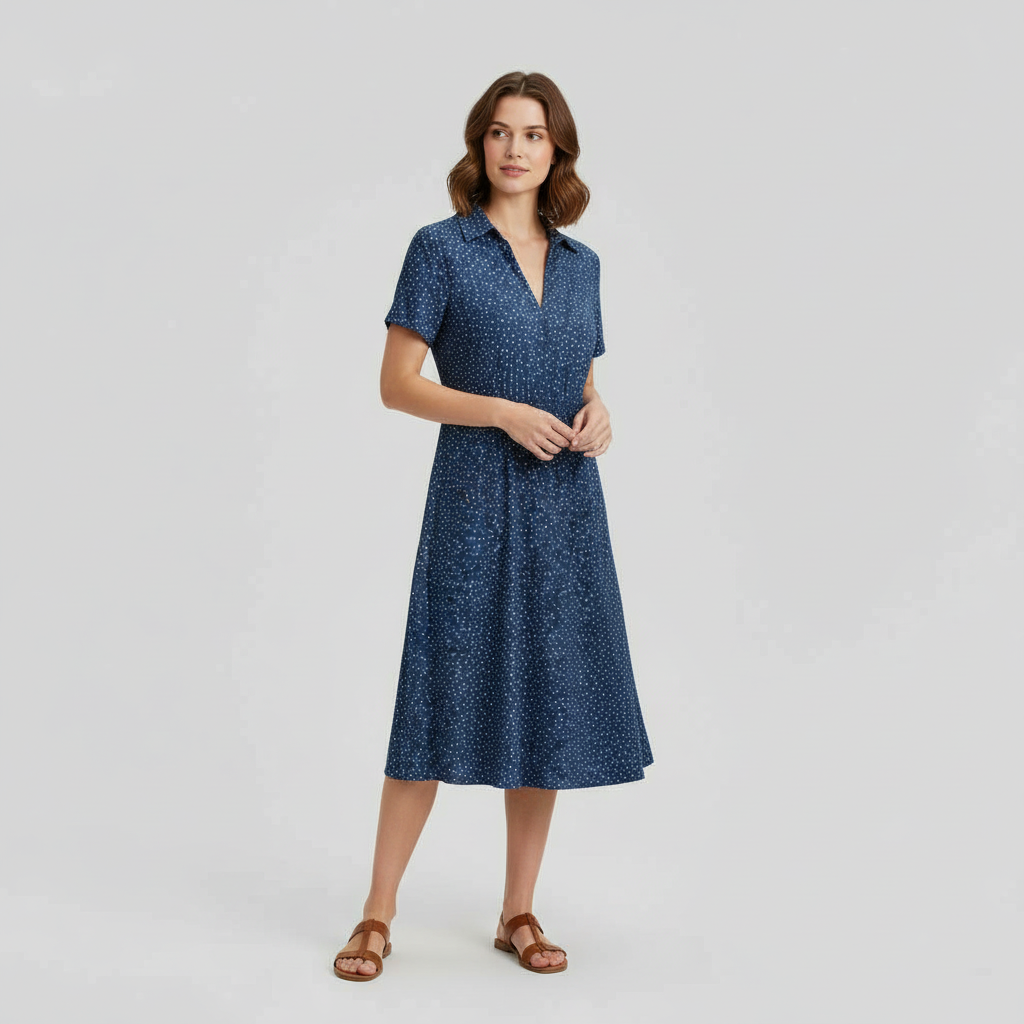 Robe Chemise Mi-Longue Femme | Mode Décontractée 1