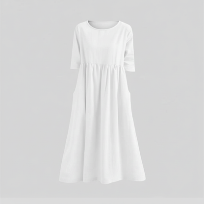 Robe D'Été Chic Midi Ample Femme | Robe Été Élégante 0