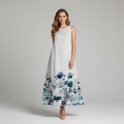 Robe D'Été Fleurie Midi Trapèze | Robe D'Été Femme 2