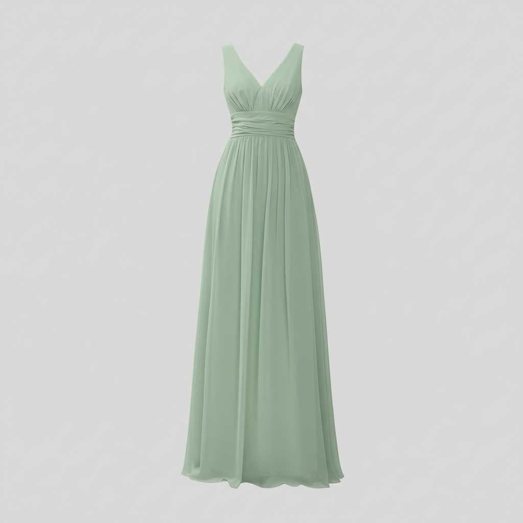 Robe d'Été Longue Femme Col en V | Élégante Robe Maxi 0