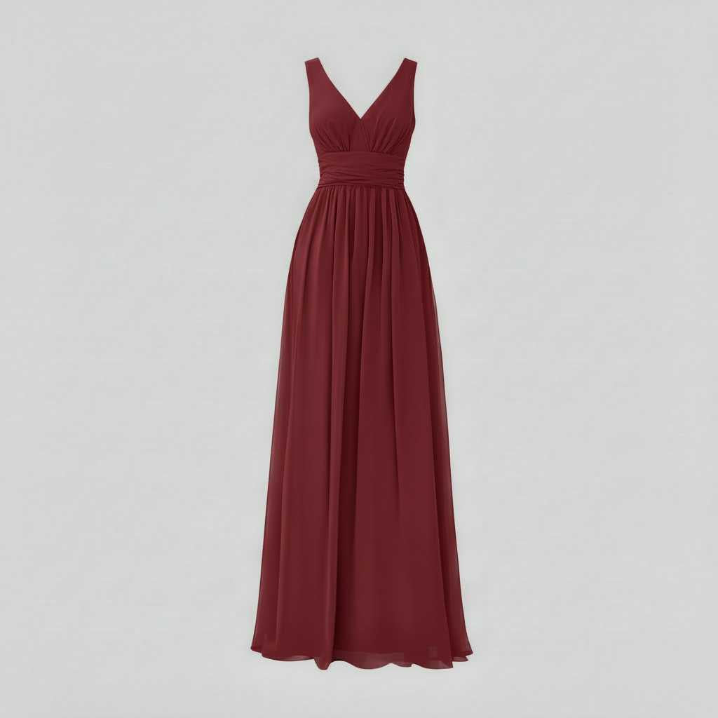 Robe d'Été Longue Femme Col en V | Élégante Robe Maxi 3