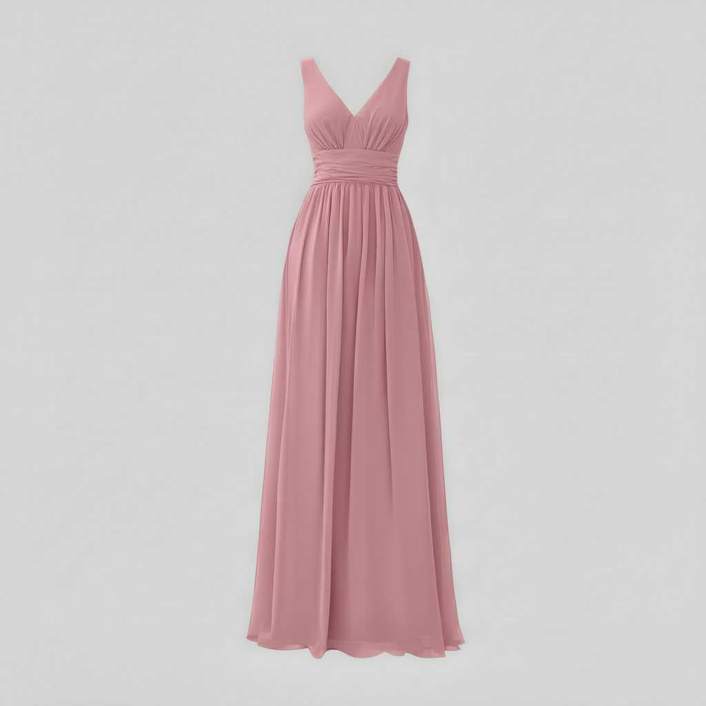 Robe d'Été Longue Femme Col en V | Élégante Robe Maxi 4