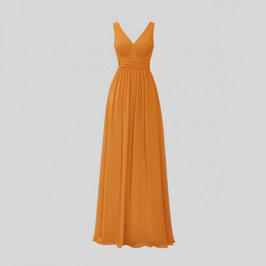 Robe d'Été Longue Femme Col en V | Élégante Robe Maxi 8