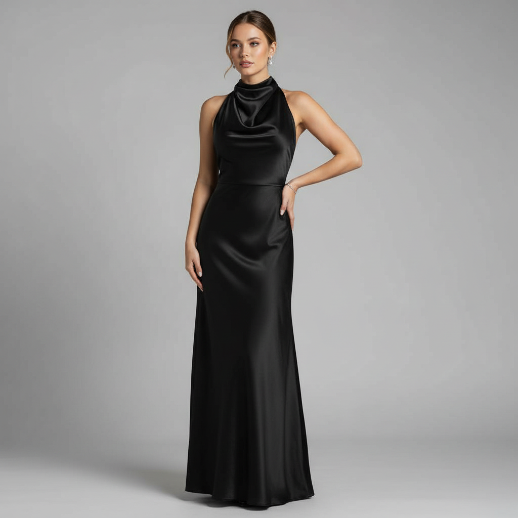 Robe de Soirée Chic Dos Nu | Robe Cocktail Élégante Mi-Longue 2
